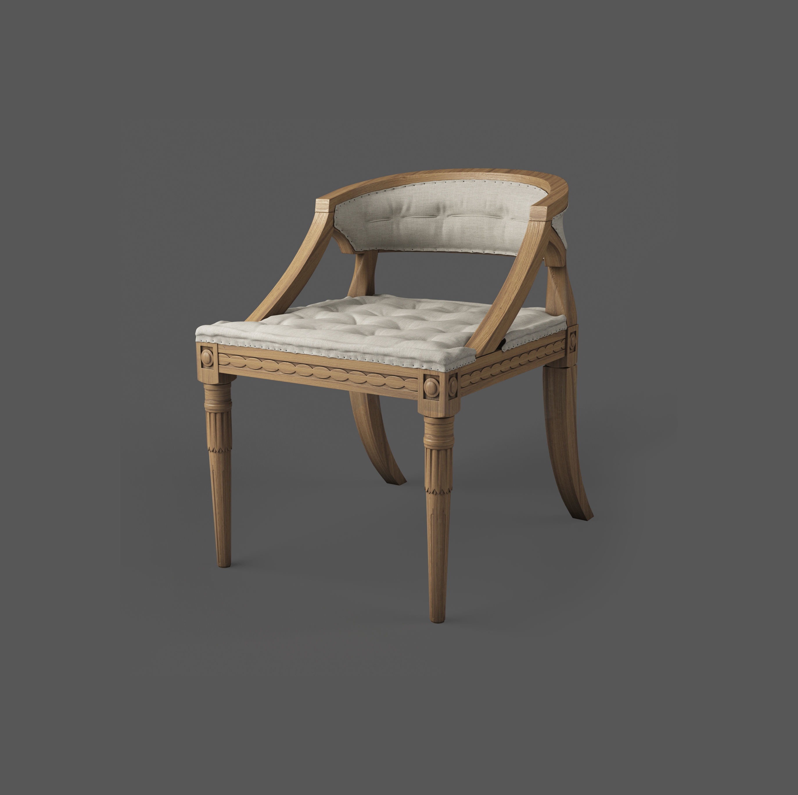 Classic Swedish Chair 3D model_1