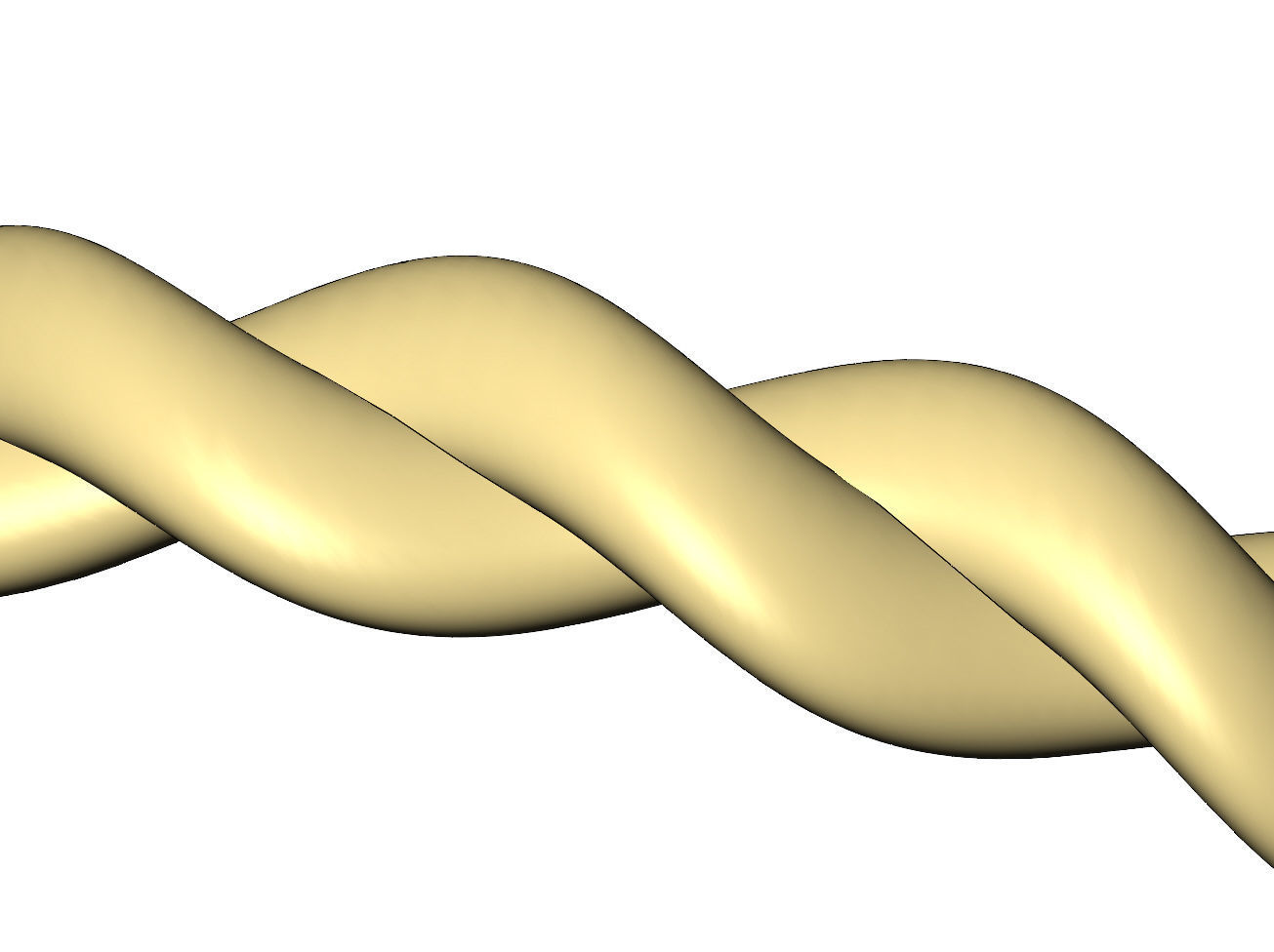 Braided rope bangle sizes S M L 3D print model_6