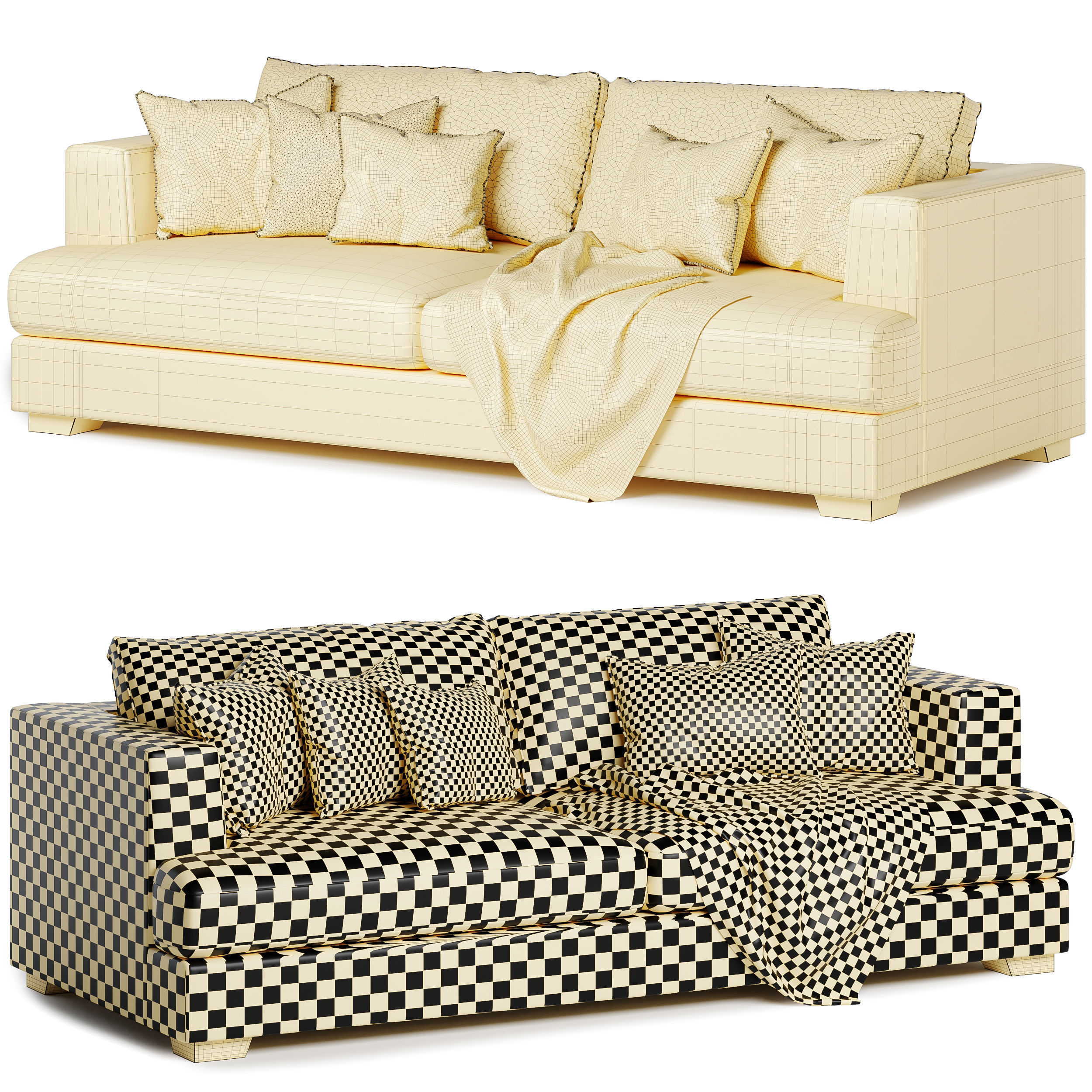 Brandon 3 seater sofa 3D model_3