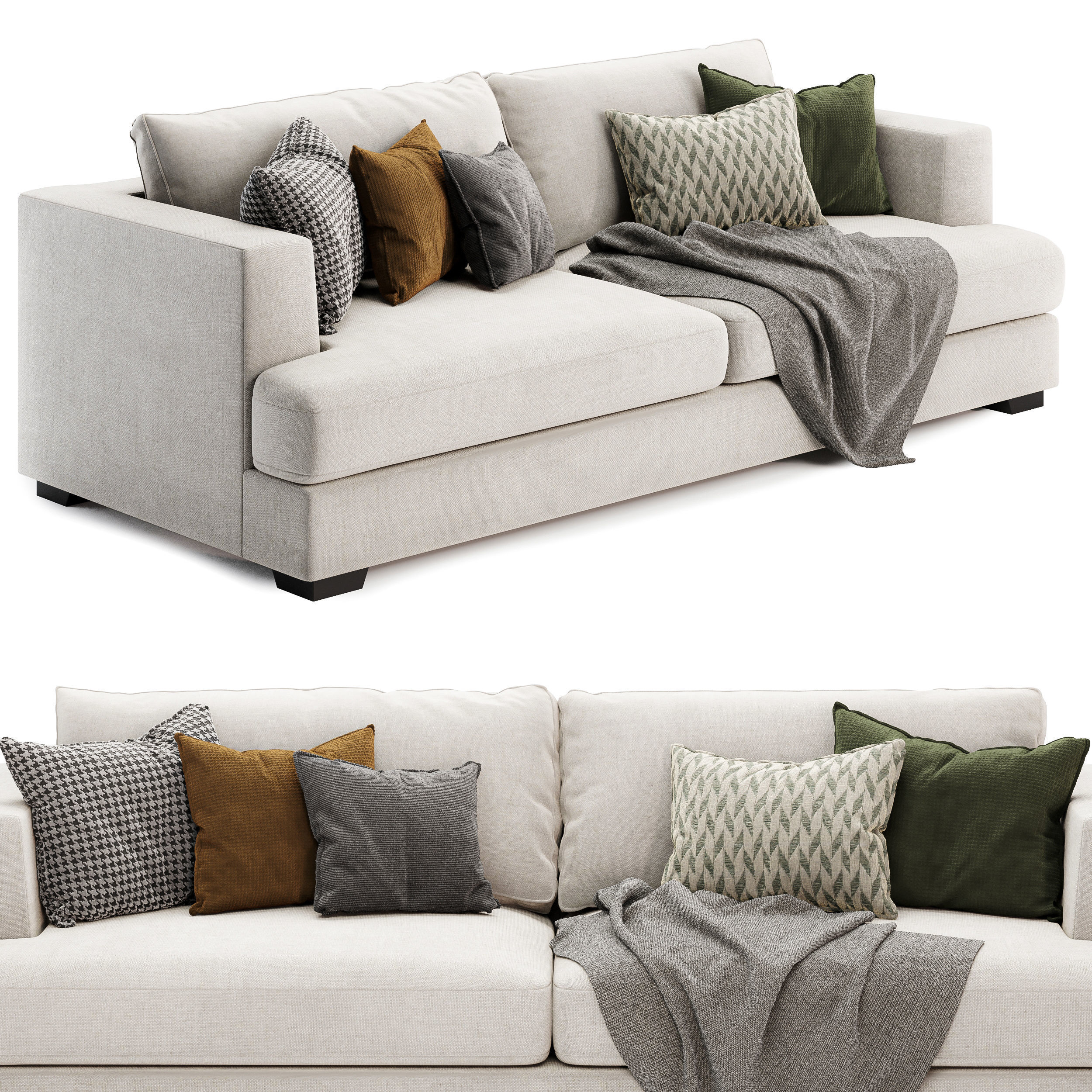 Brandon 3 seater sofa 3D model_2
