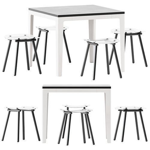 Pop Table and Fenster Low Stool by DesignByThem 3D model | CGTrader