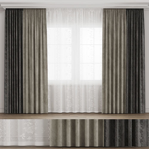 set Curtain 001 arc 3D model