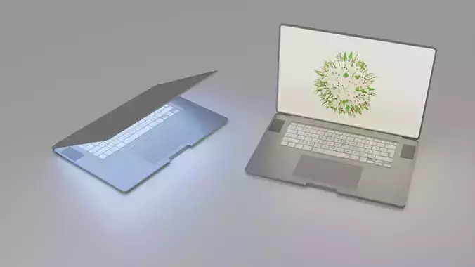 Laptop with flower design