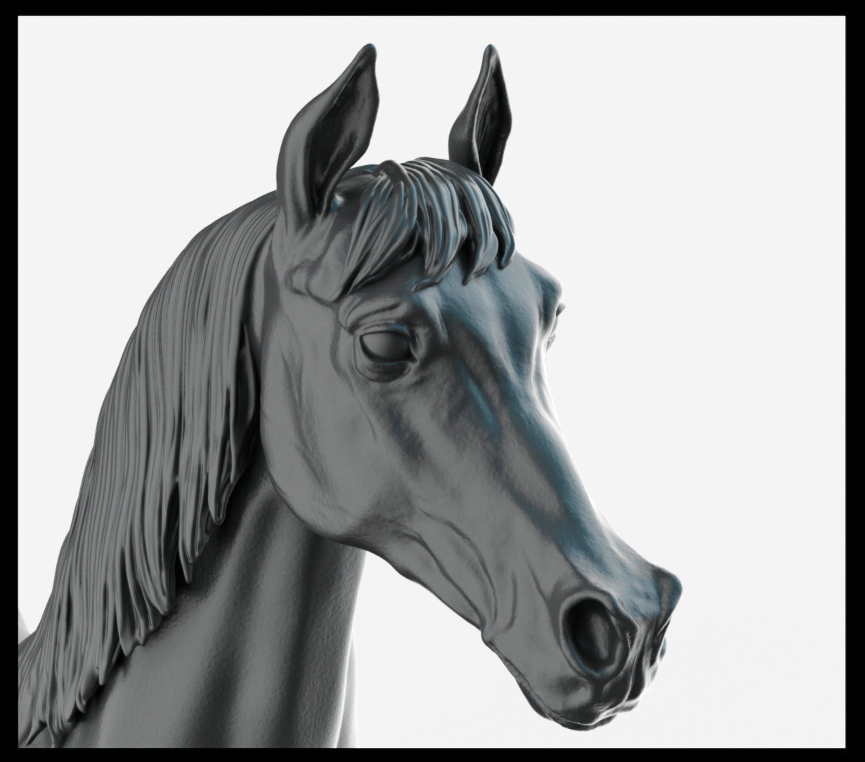 Arabian horse  3D print model_3