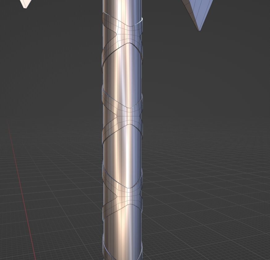 Double sided axe Low-poly 3D model_18
