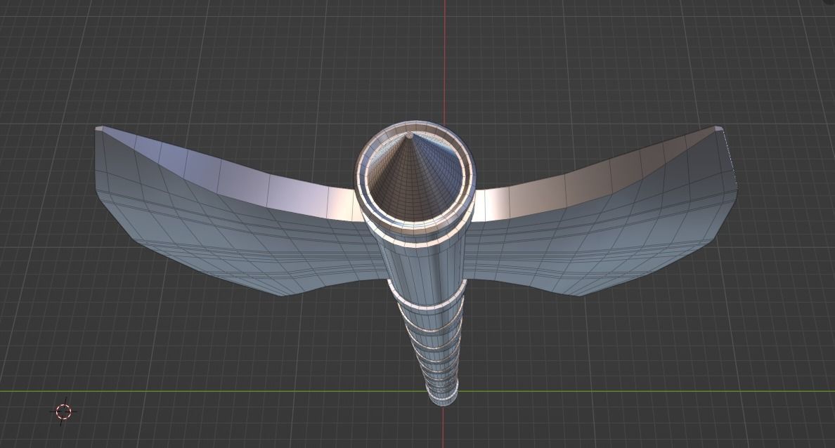 Double sided axe Low-poly 3D model_20