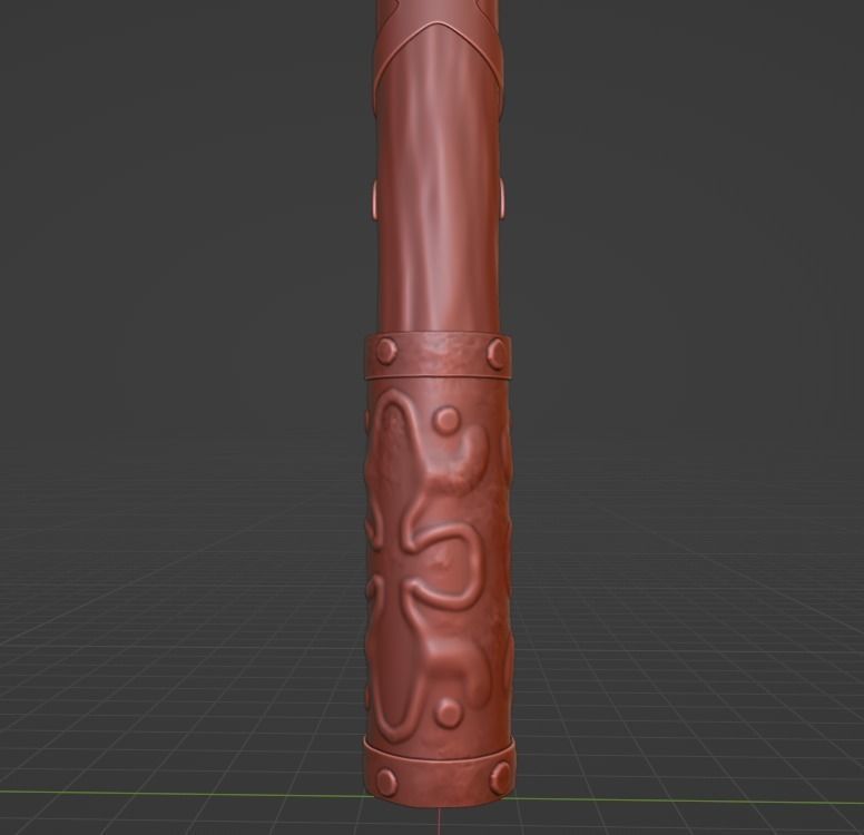 Double sided axe Low-poly 3D model_13