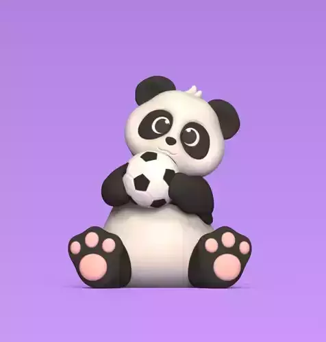 Panda Soccer Ball 3D print model