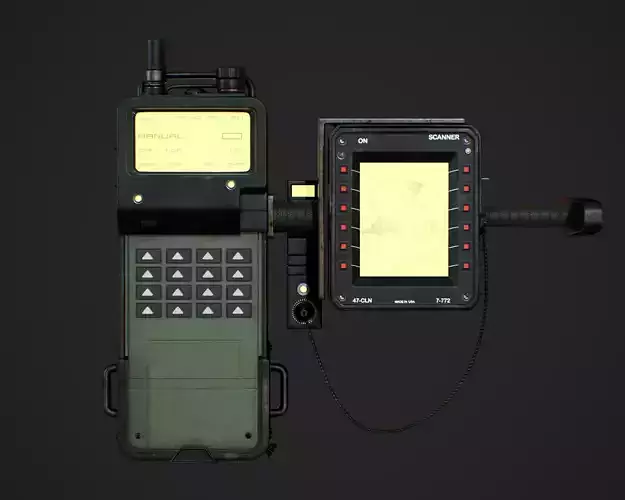 Military Radio-Scanner -PBR-Game ready Low-poly 3D model