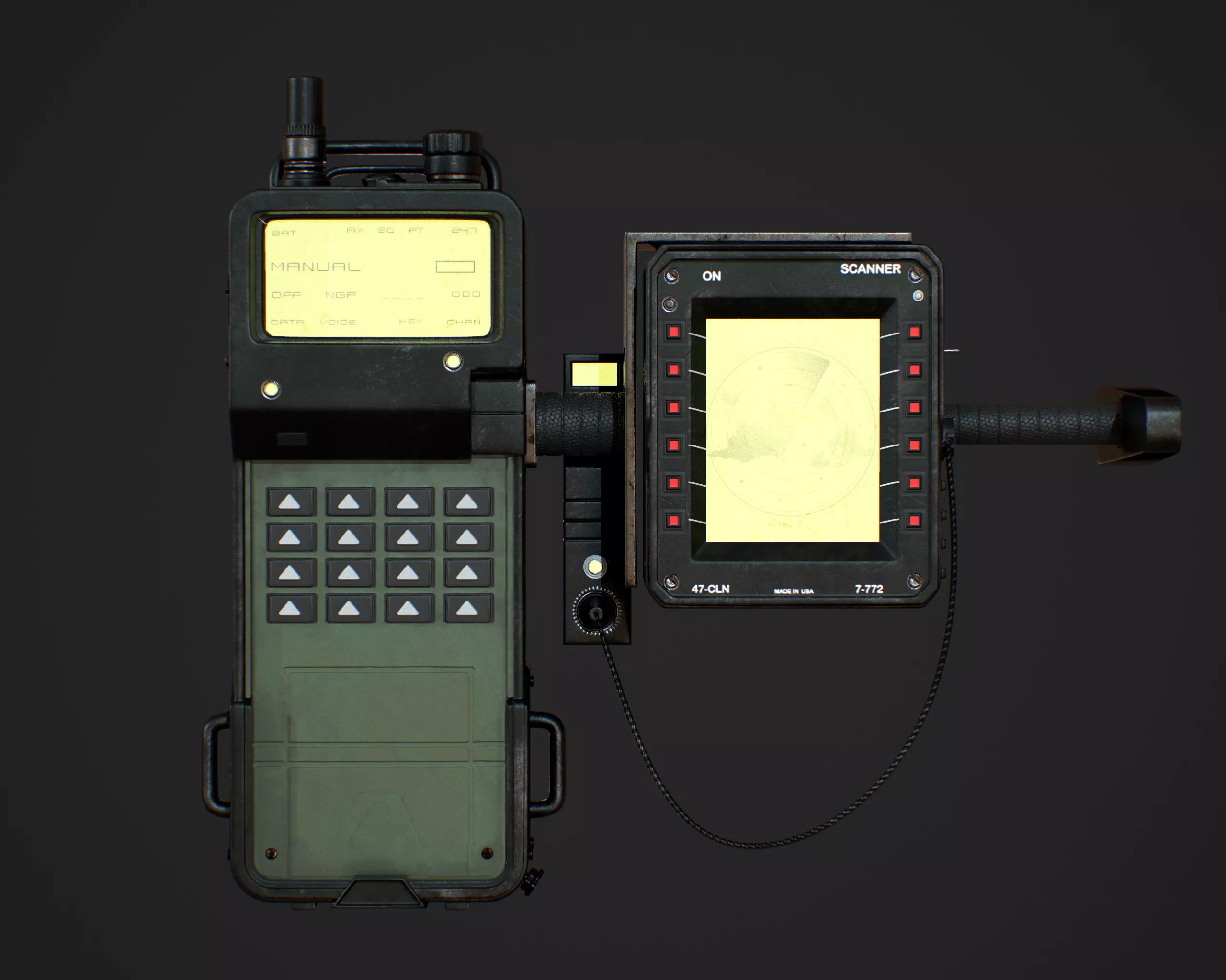 Military Radio-Scanner -PBR-Game ready Low-poly 3D model_0