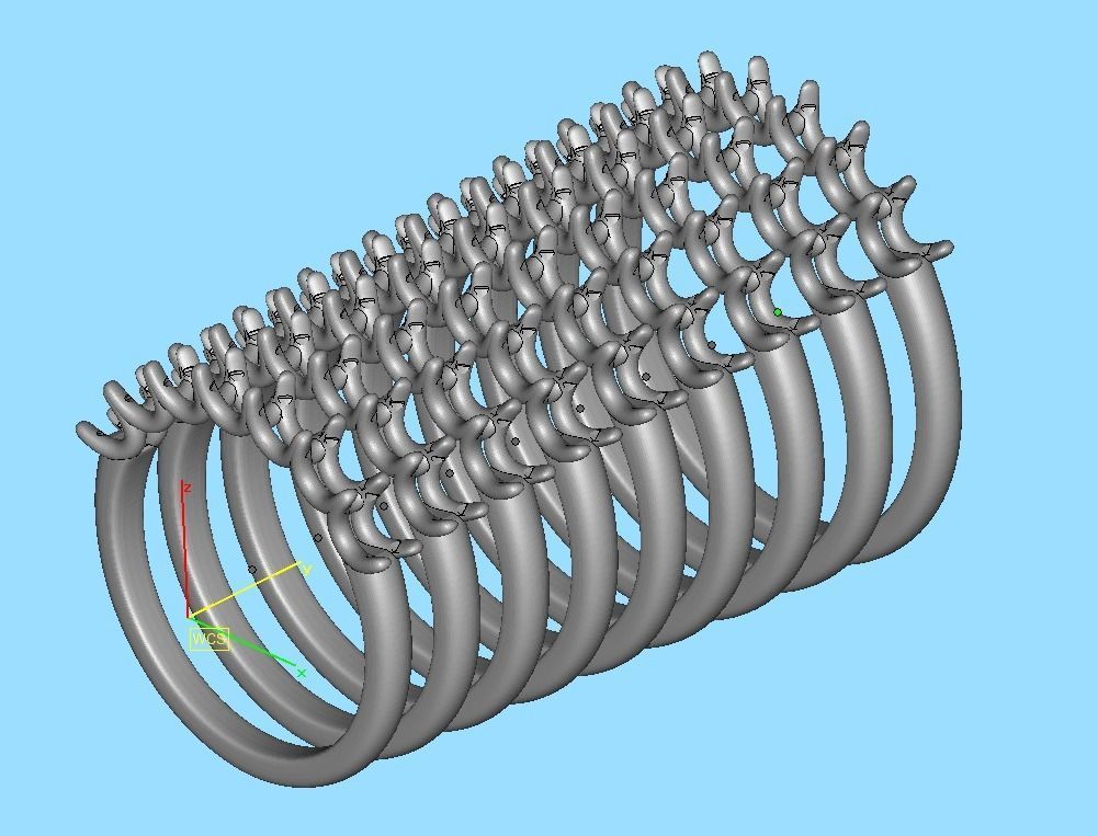 7-stone Diamond Half Eternity Ring 3mm Diamonds 3D print model 3D print model_11