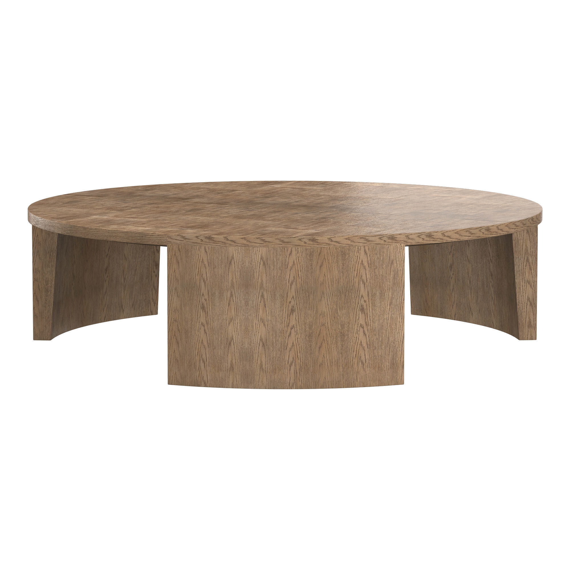 WYETH SPLIT BAMBOO ROUND COFFEE TABLE 3D model_2