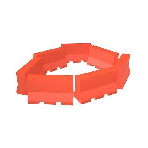 Road Barriers v4 002 Low-poly 3D model