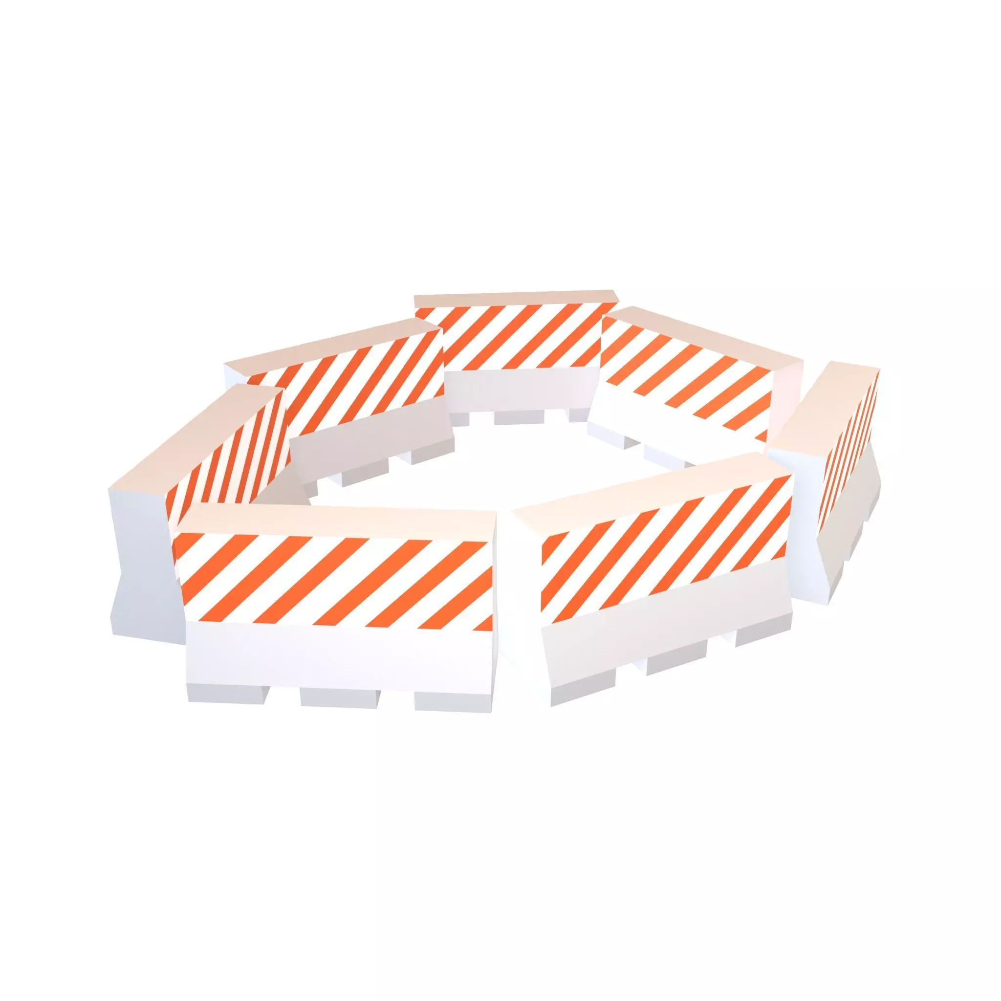 Road Barriers v4 003 Low-poly 3D model_0