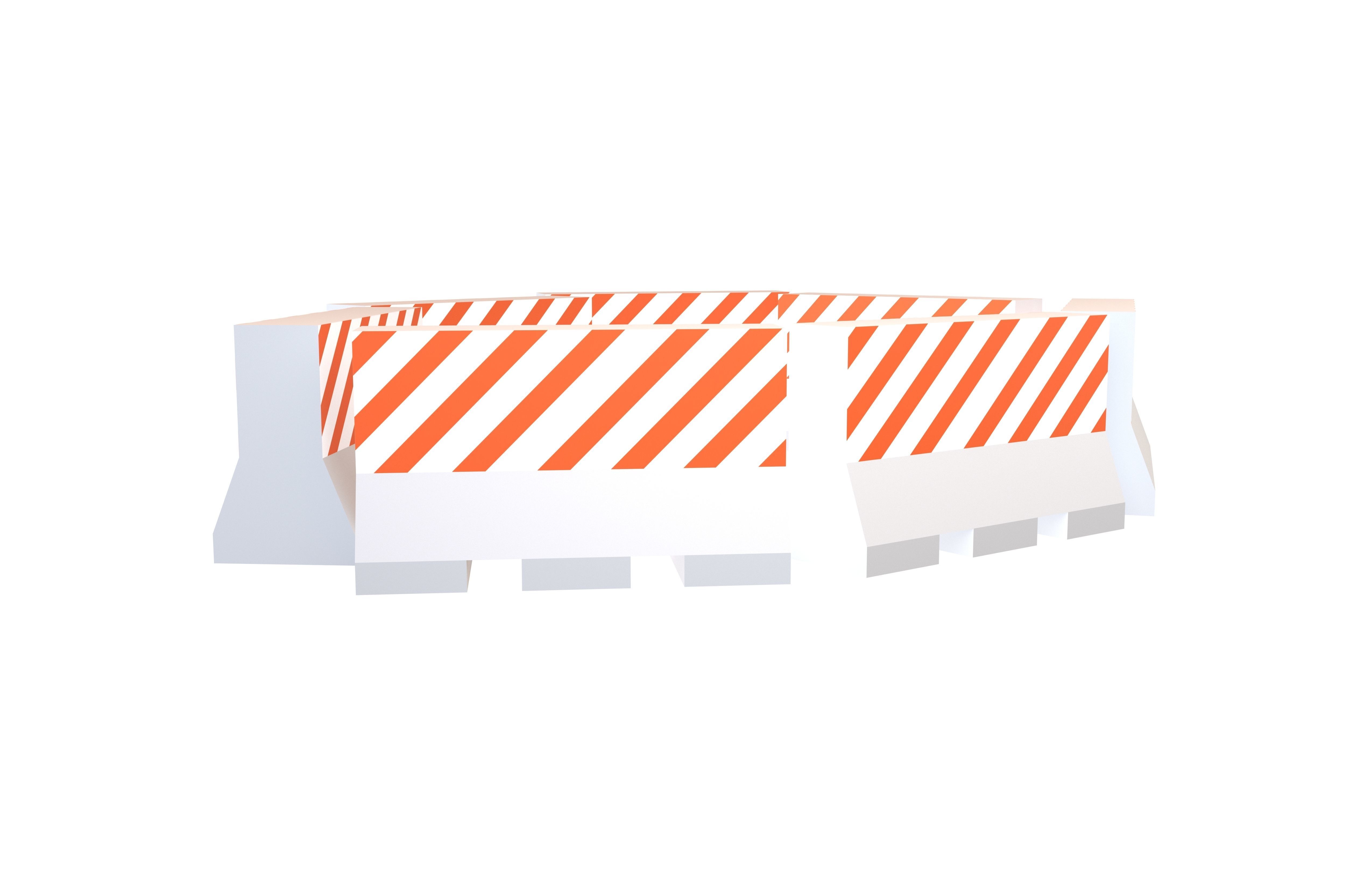 Road Barriers v4 003 Low-poly 3D model_1