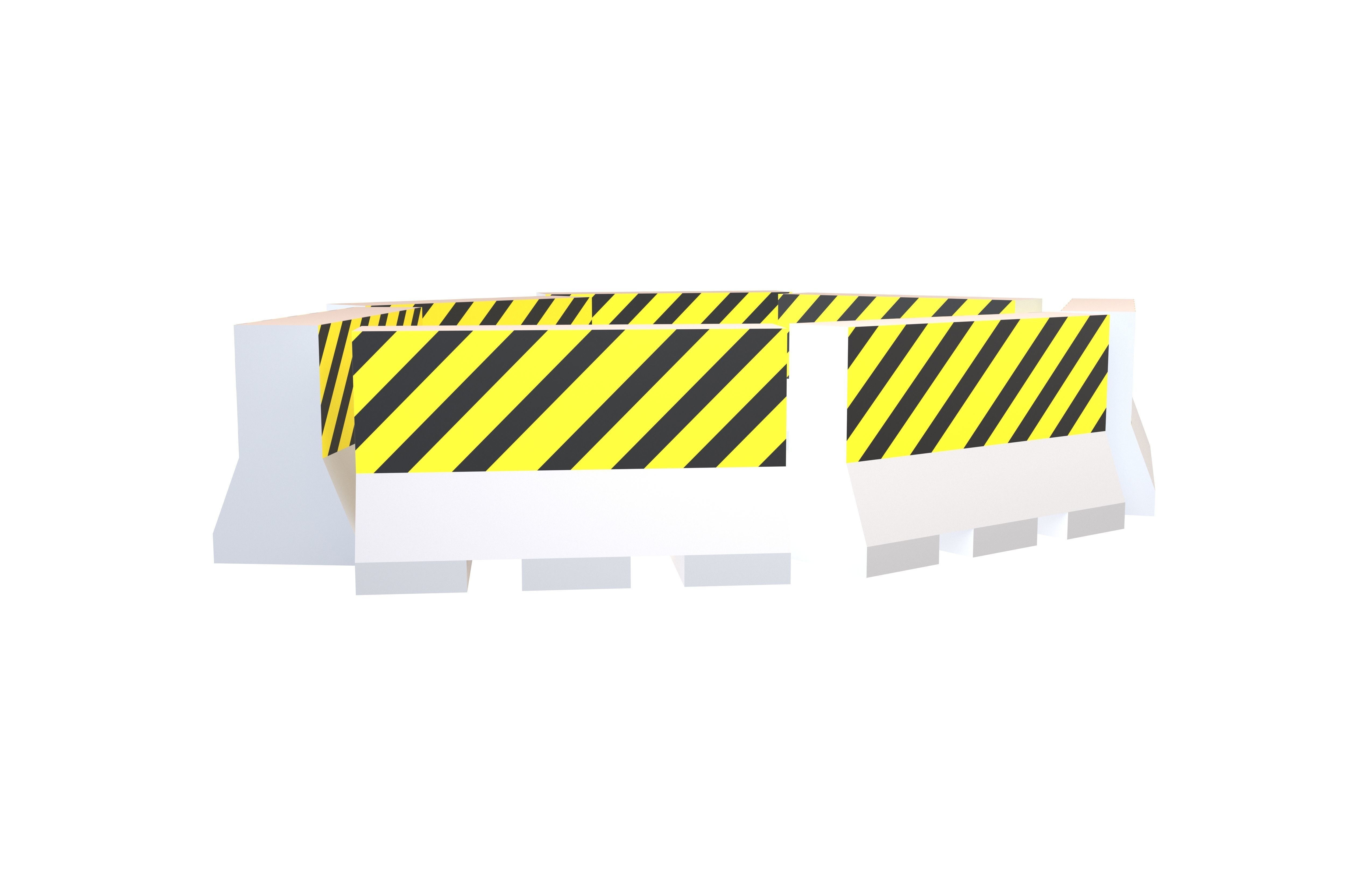 Road Barriers v4 004 Low-poly 3D model_1