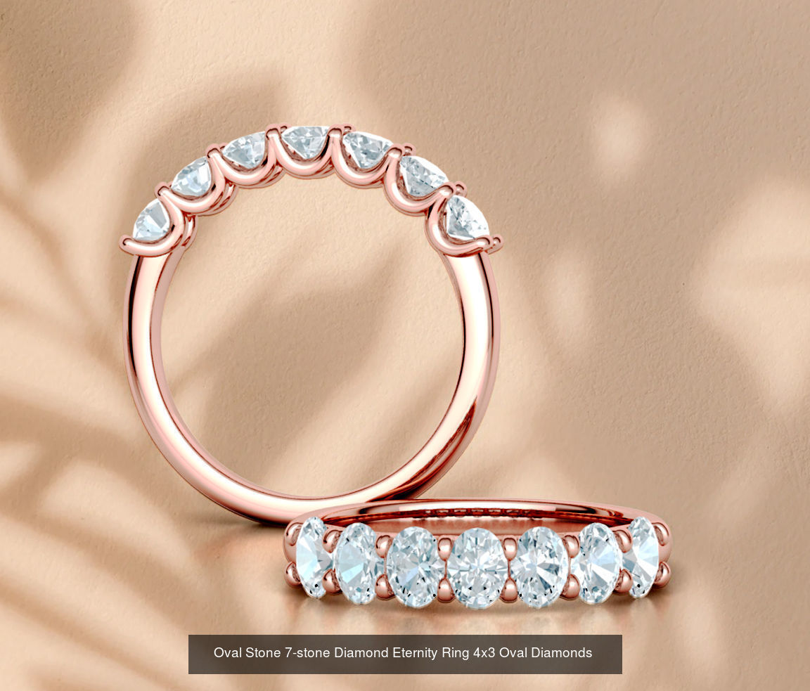 7 stone Half Eternity Ring Collection with discount _4