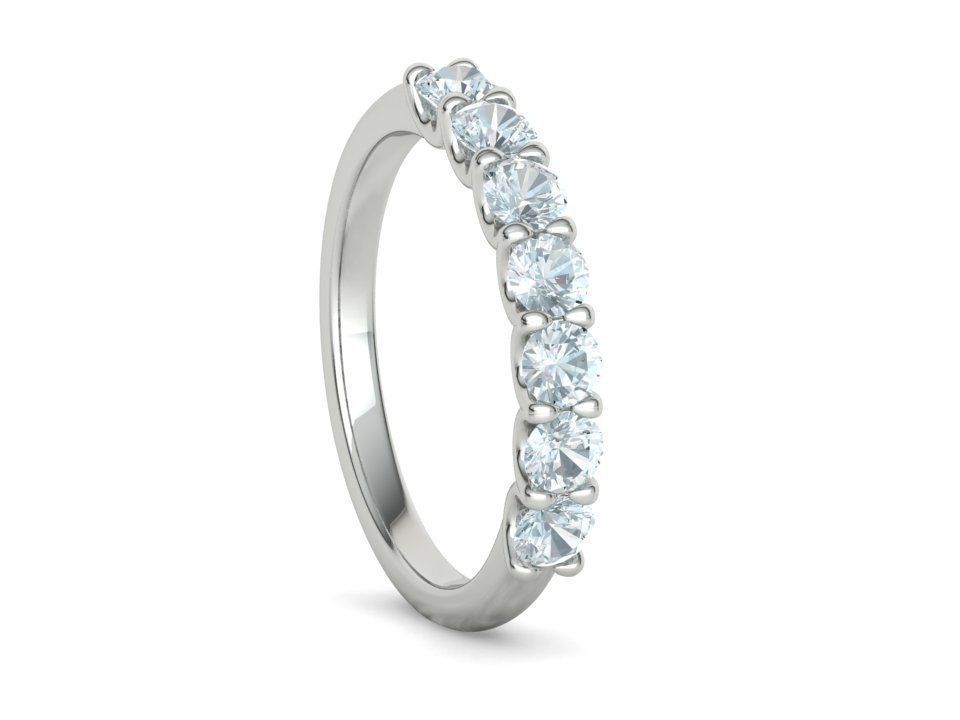 7 stone Half Eternity Ring Collection with discount _27