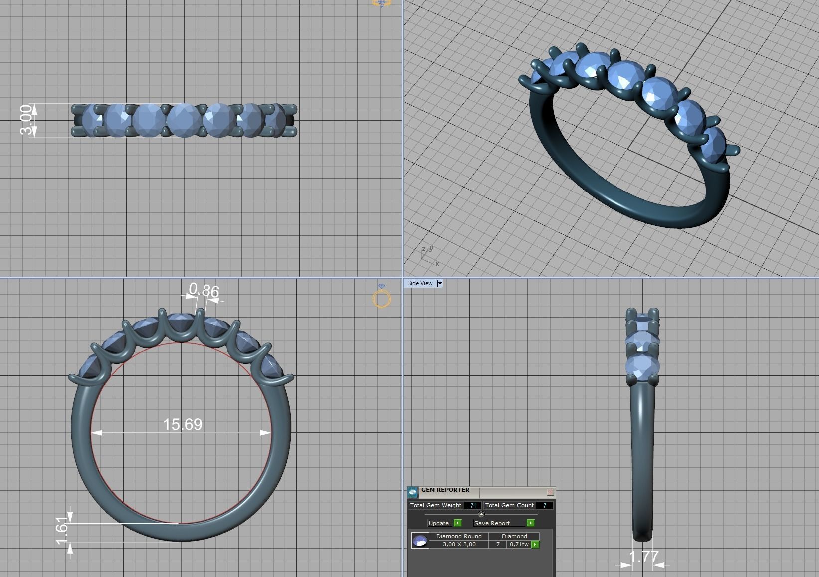 7 stone Half Eternity Ring Collection with discount _6