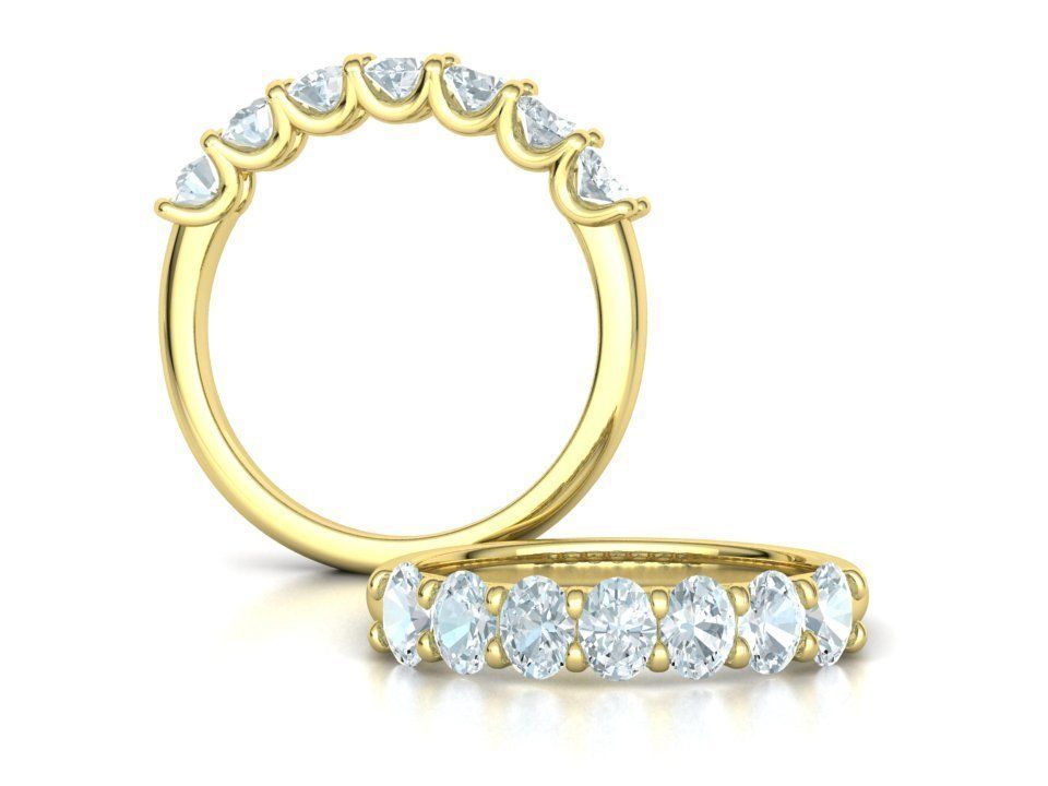 7 stone Half Eternity Ring Collection with discount _32