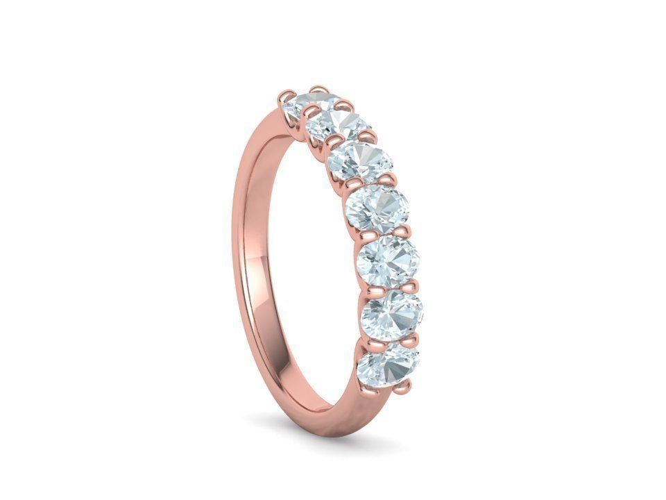 7 stone Half Eternity Ring Collection with discount _53