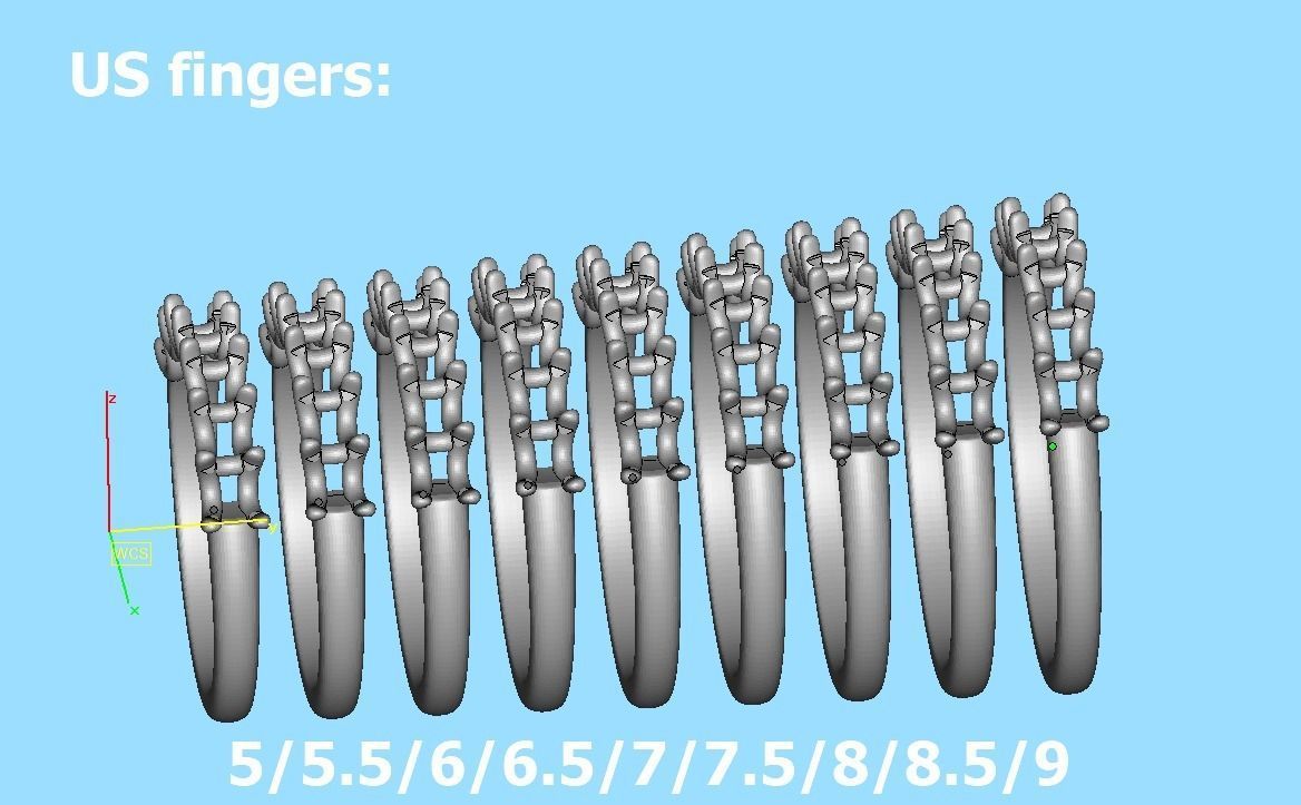 7 stone Half Eternity Ring Collection with discount _51