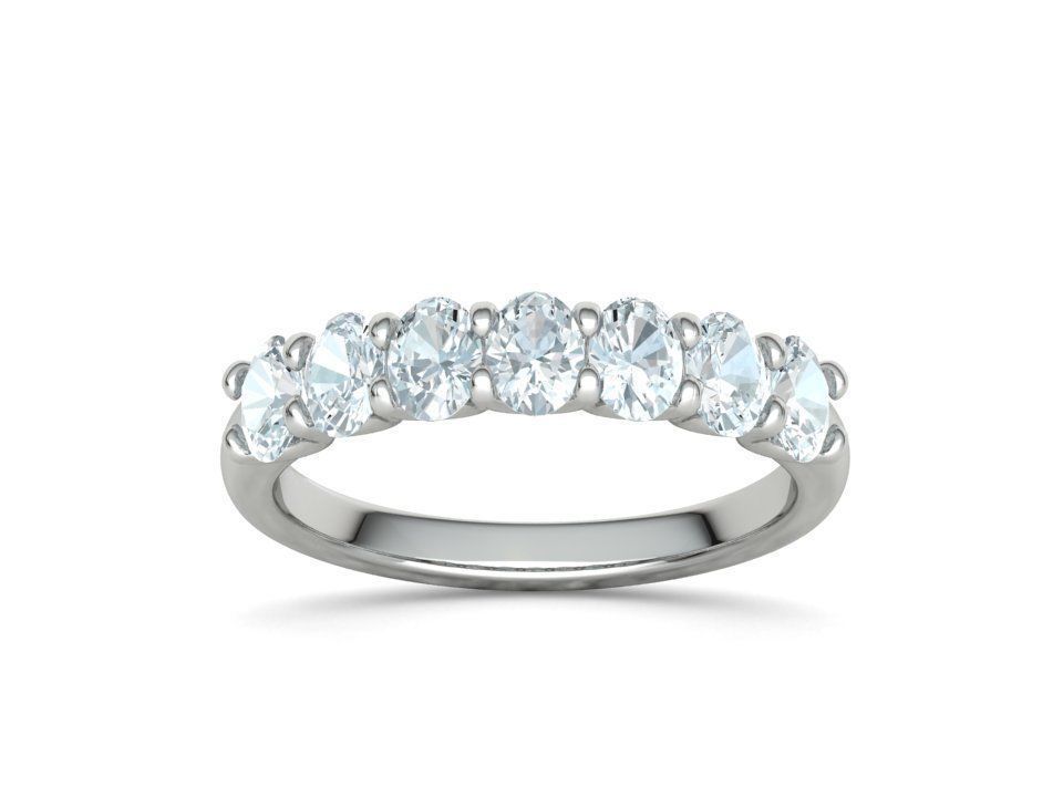 7 stone Half Eternity Ring Collection with discount _39