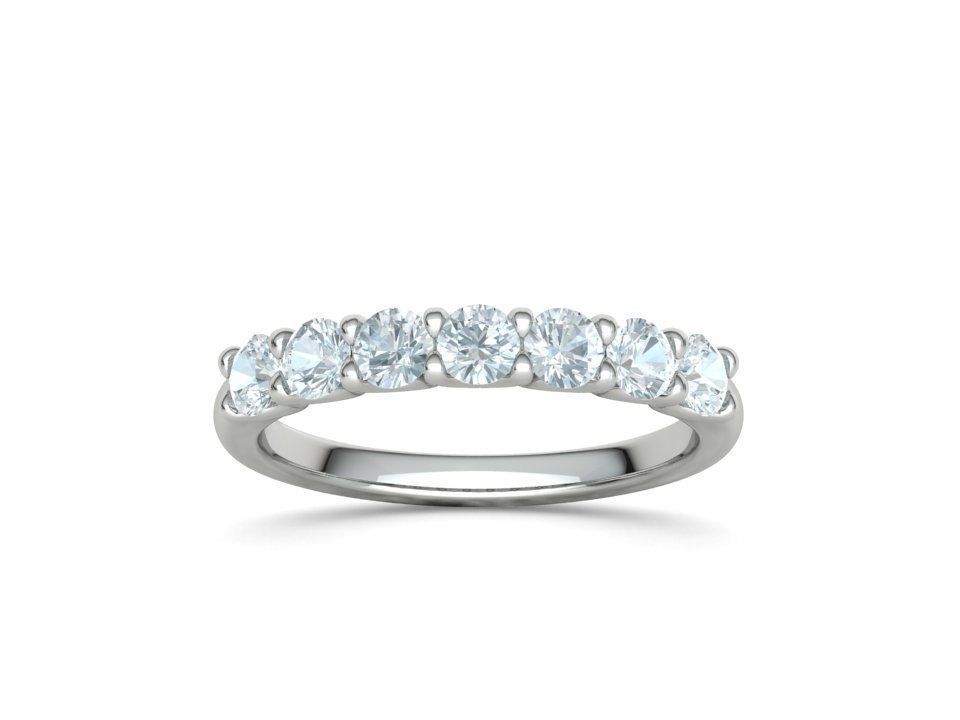 7 stone Half Eternity Ring Collection with discount _21