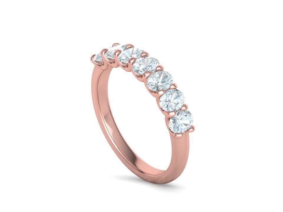 7 stone Half Eternity Ring Collection with discount _40