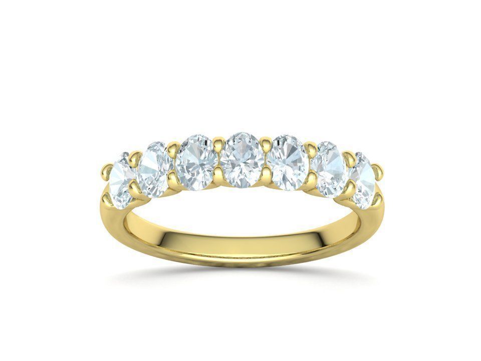 7 stone Half Eternity Ring Collection with discount _38