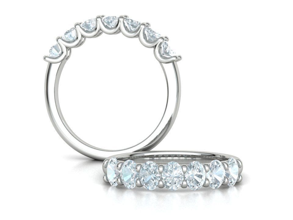 7 stone Half Eternity Ring Collection with discount _33