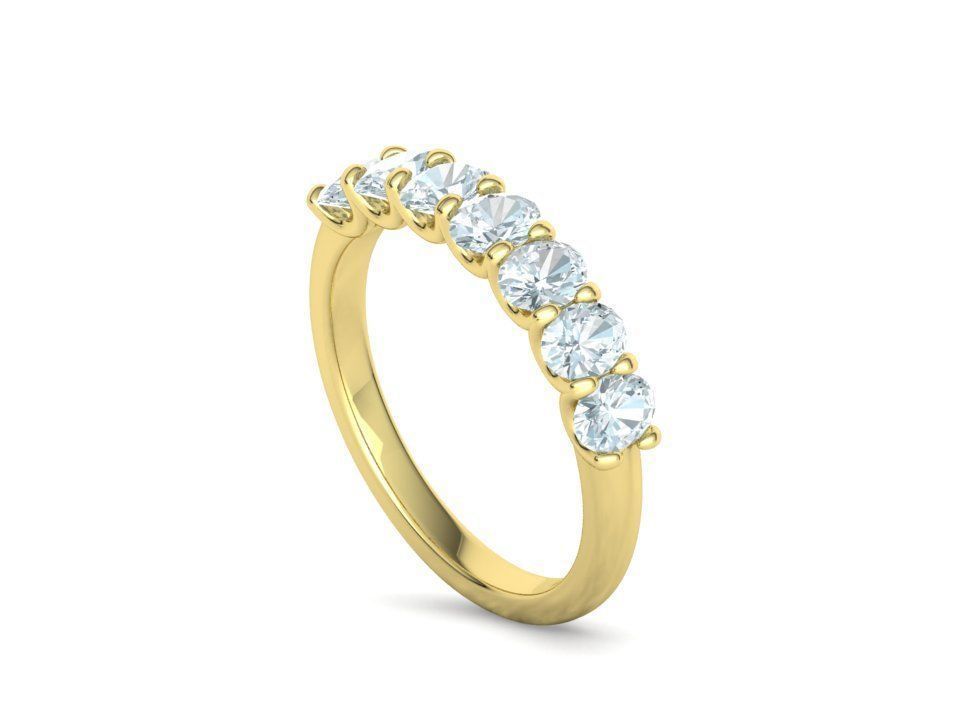 7 stone Half Eternity Ring Collection with discount _41