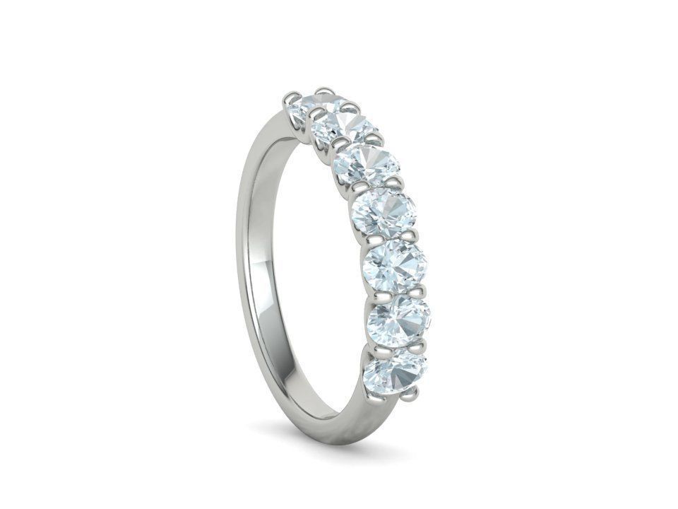 7 stone Half Eternity Ring Collection with discount _55