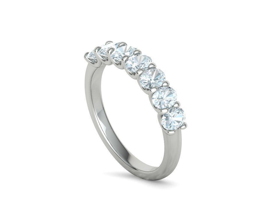 7 stone Half Eternity Ring Collection with discount _42