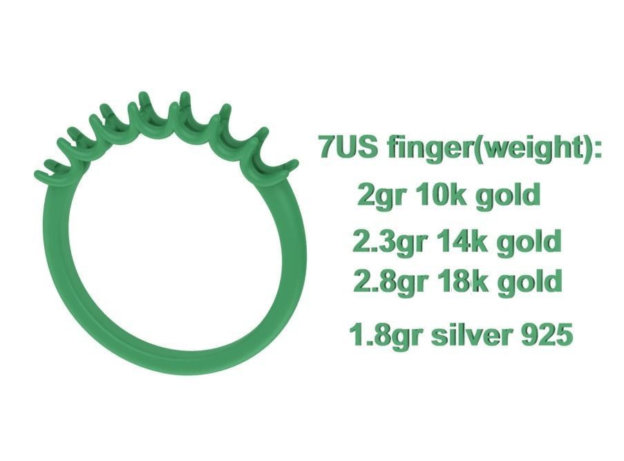 7 stone Half Eternity Ring Collection with discount _52