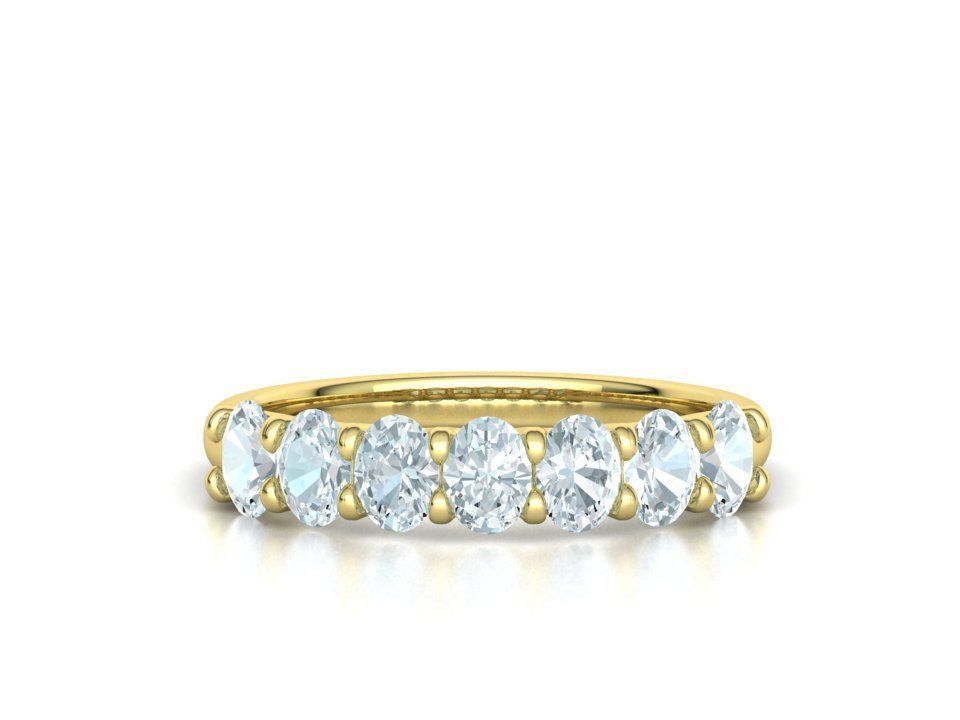 7 stone Half Eternity Ring Collection with discount _29