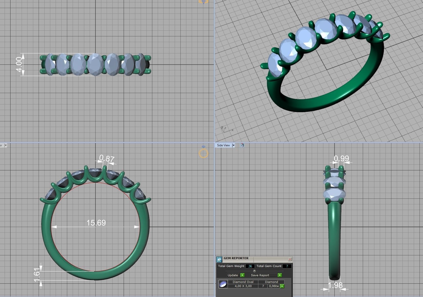 7 stone Half Eternity Ring Collection with discount _49