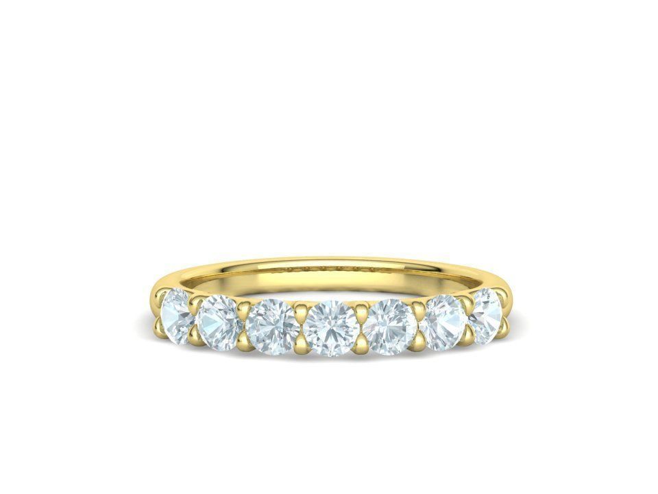 7 stone Half Eternity Ring Collection with discount _14