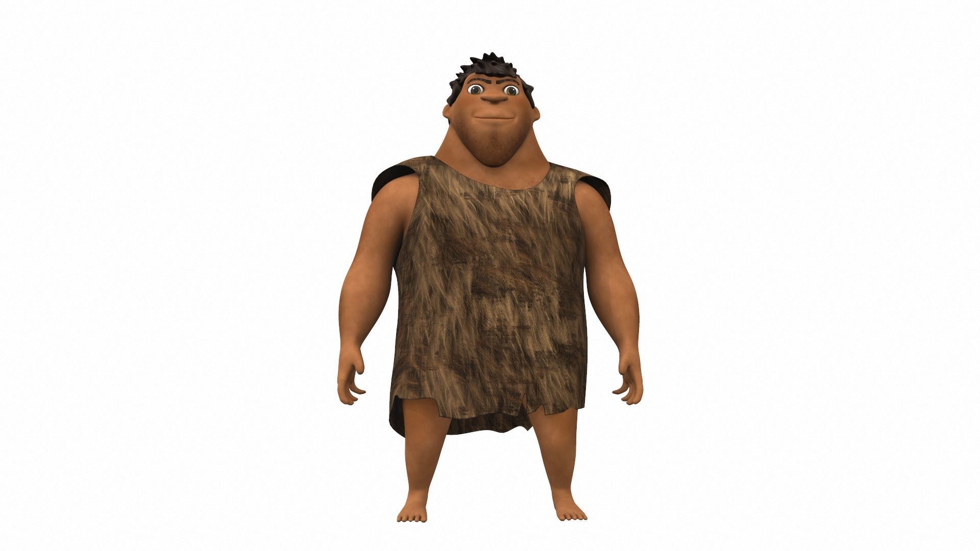 Grug Crood - male cartoon character of the Croods 3D model_2