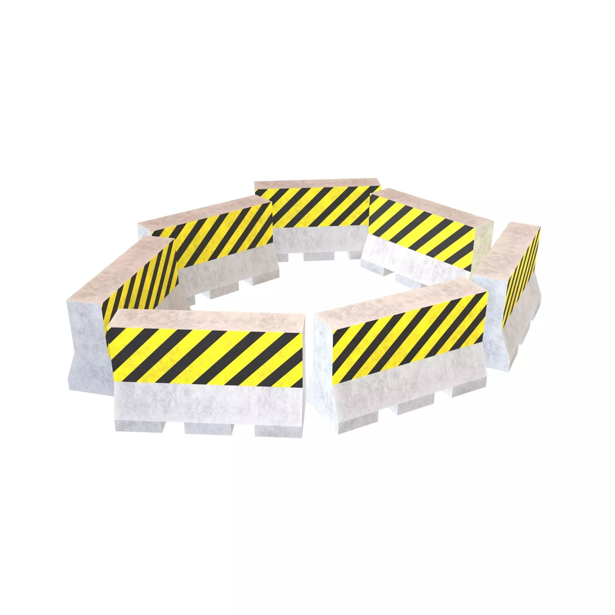 Road Barriers v4 010 Low-poly 3D model_0
