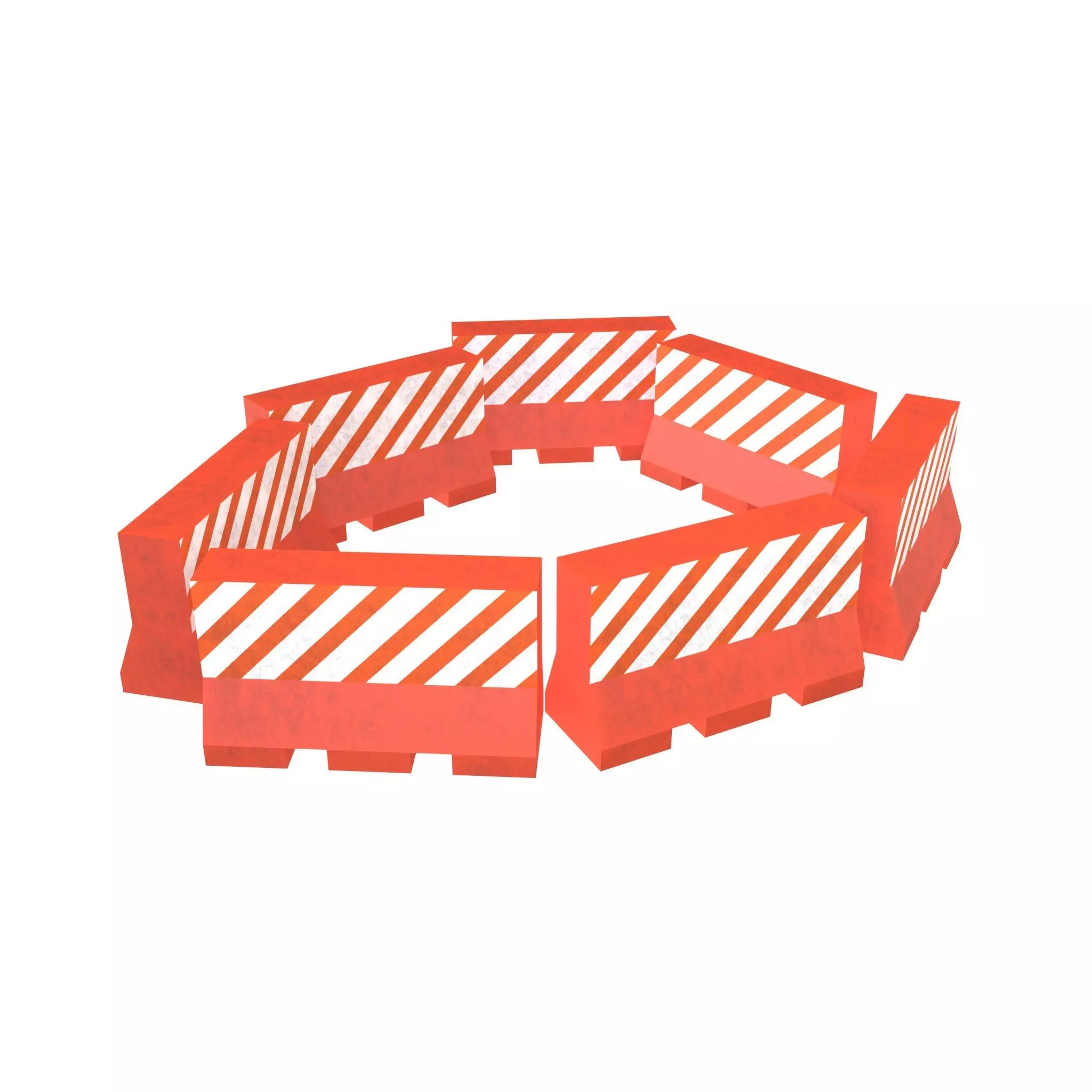 Road Barriers v4 011 Low-poly 3D model_0