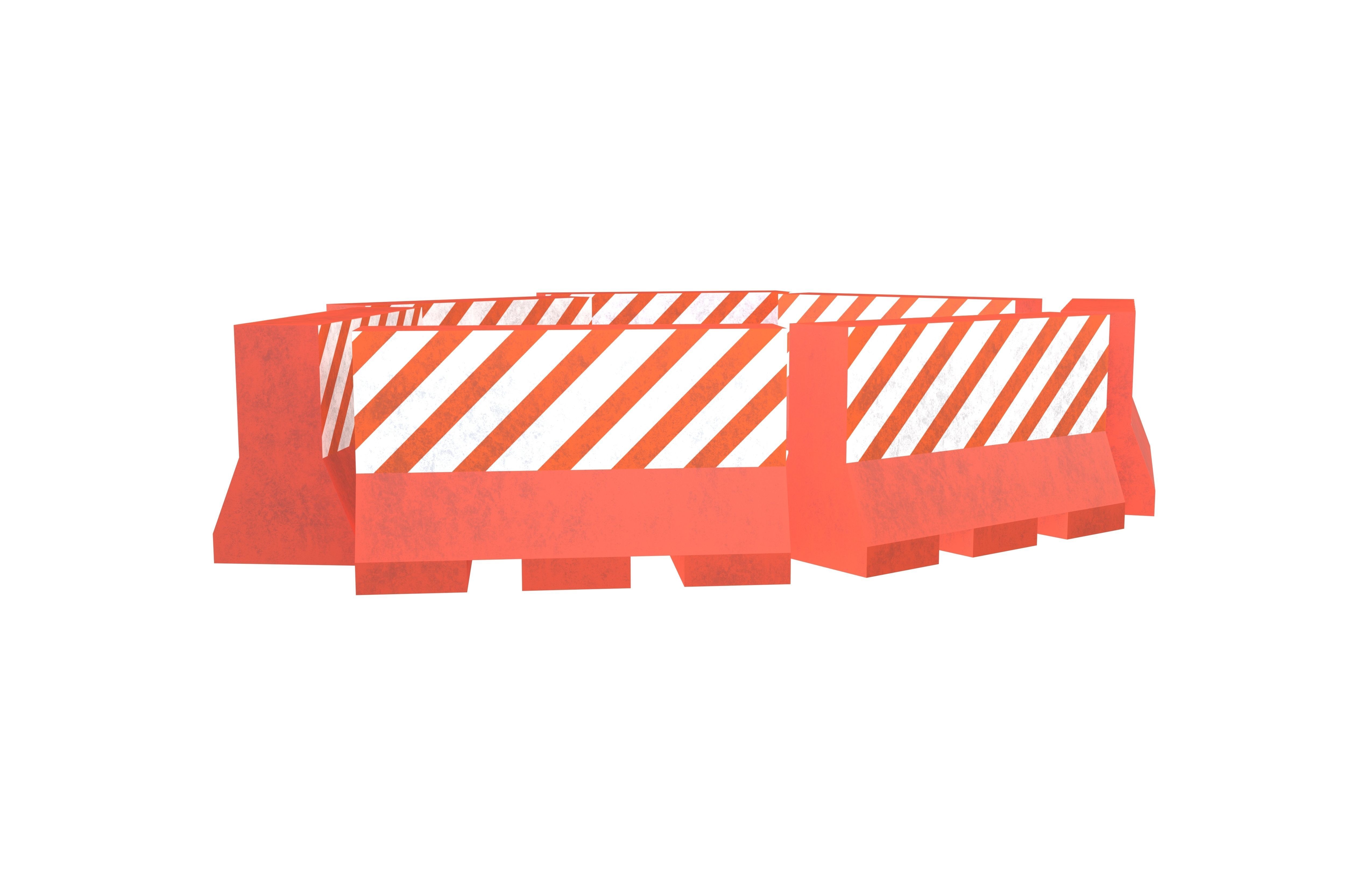 Road Barriers v4 011 Low-poly 3D model_1