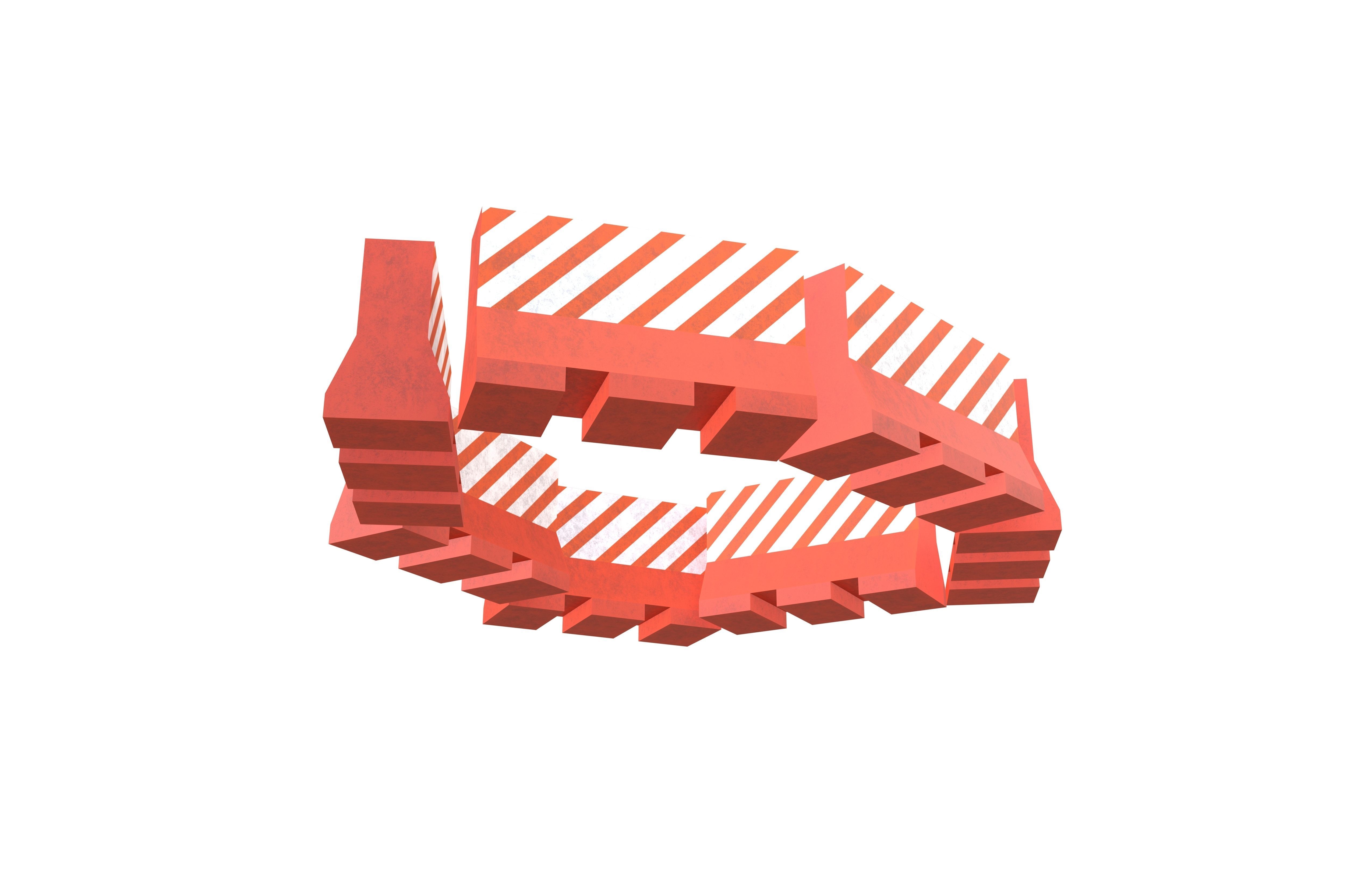 Road Barriers v4 011 Low-poly 3D model_3