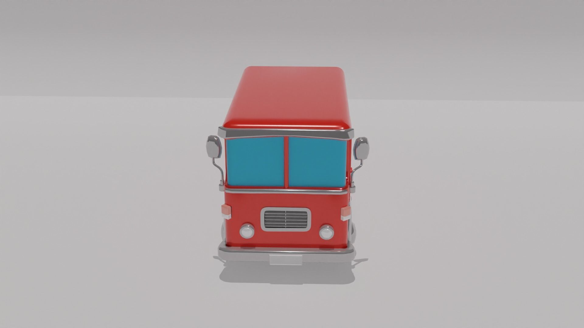 Cartoon bus - prod ready Low-poly 3D model_4