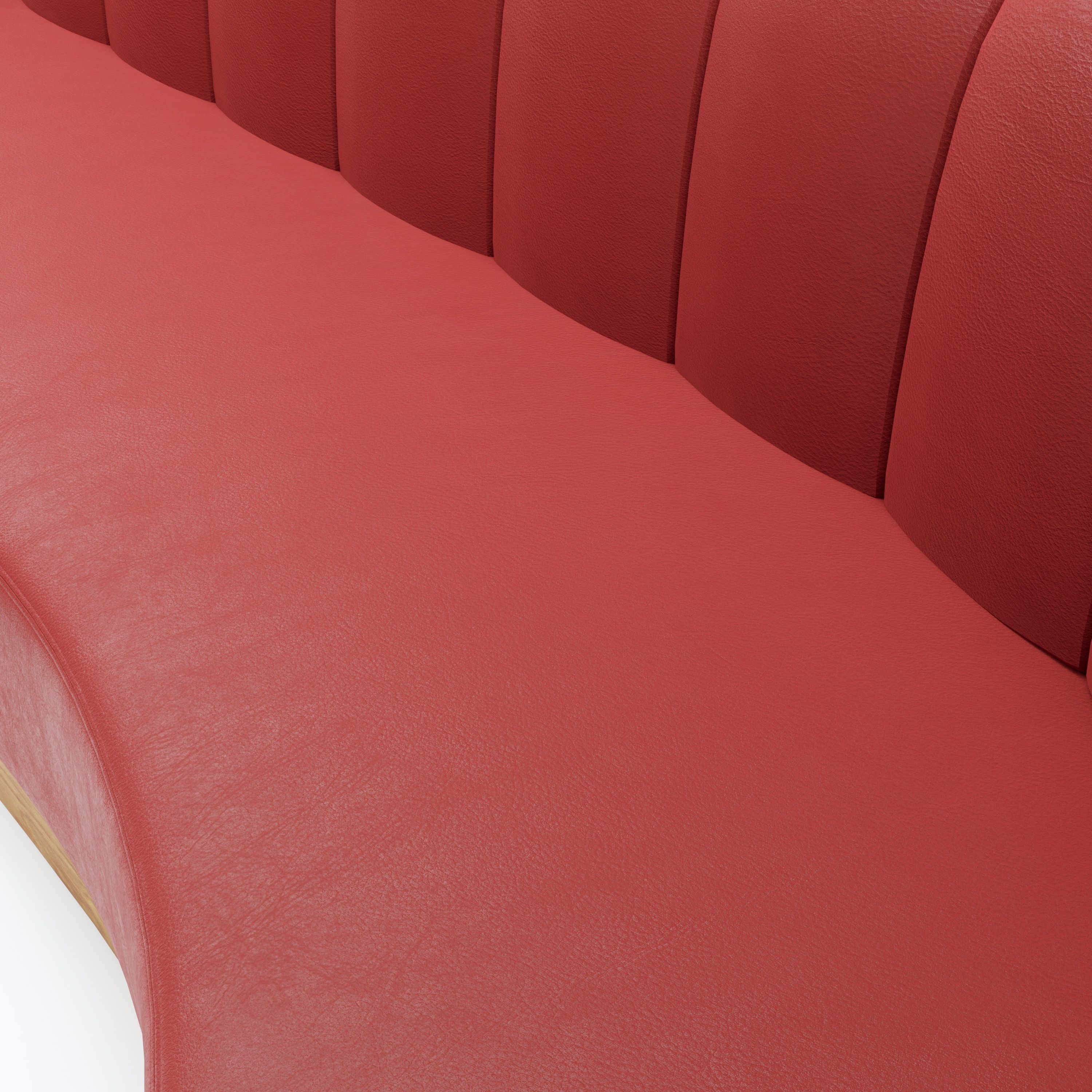 Banquette Seating with different sizes and curves 3D model_16