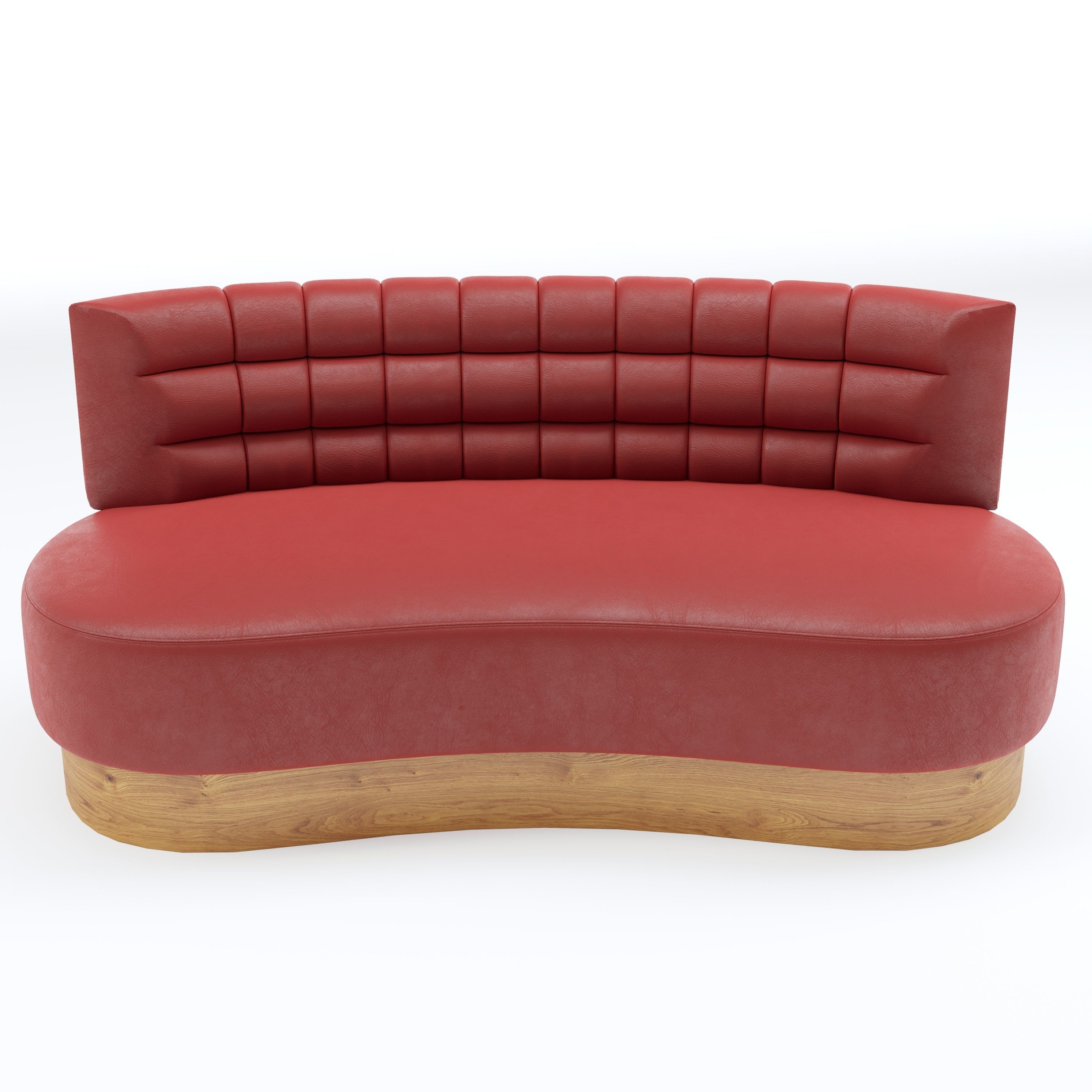 Banquette Seating with different sizes and curves 3D model_10