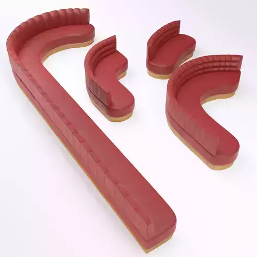 Banquette Seating with different sizes and curves