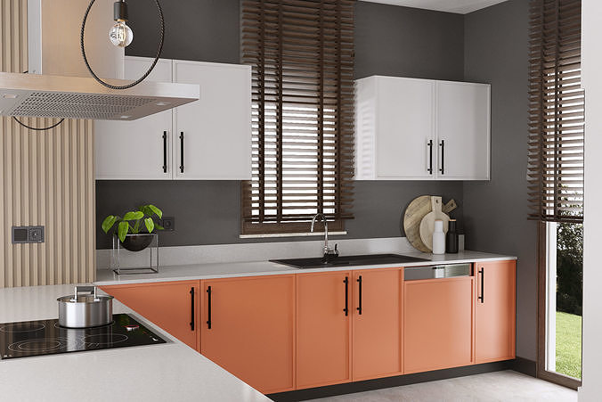 Kitchen Scene 01 3D Model 3D model