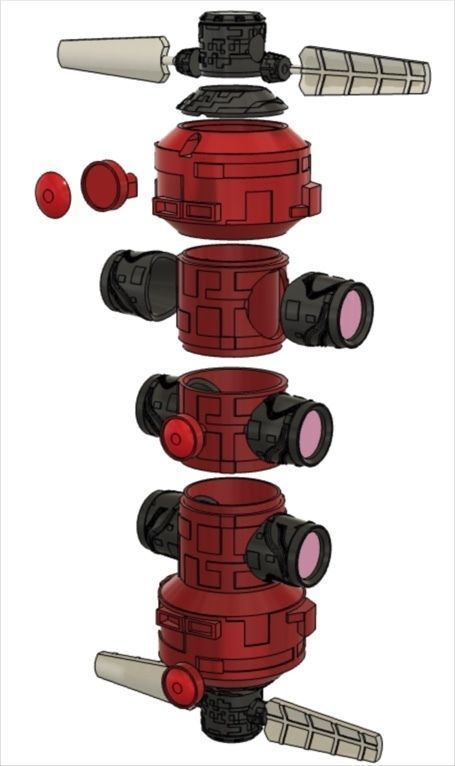 RG HG 144 GOD GUNDAM STAND BOXING RING POST 3D print model_6