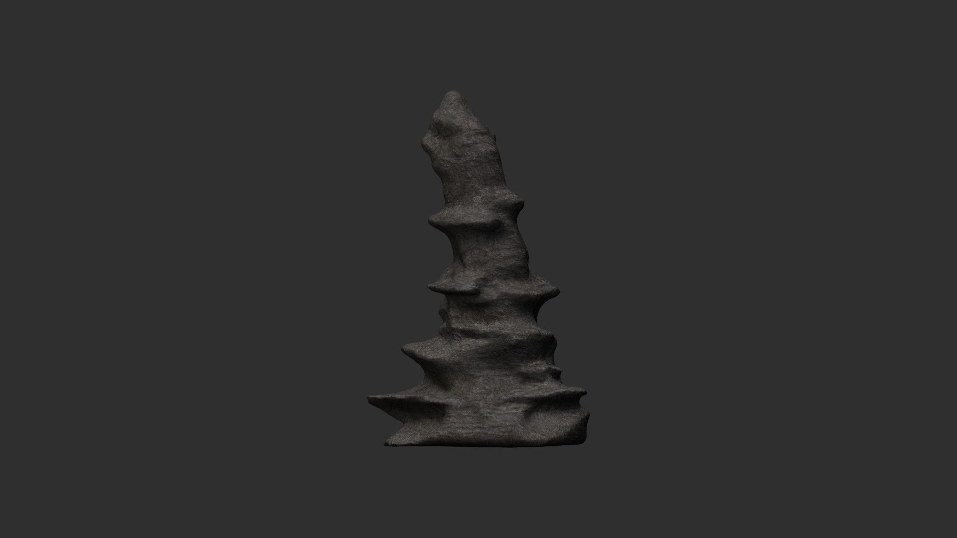Cave Rock 02 - Base Low-poly 3D model_4